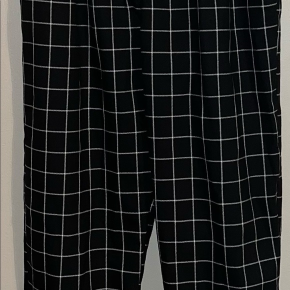 Zara Black & White Plaid Jogger Pants Women’s 13-14 Cropped PocketDrawstring. - Picture 9 of 9